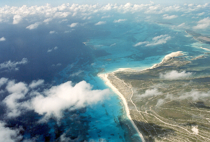 Location: Cayo Largo, Cuba. Comments: Island from 10000 feet, 